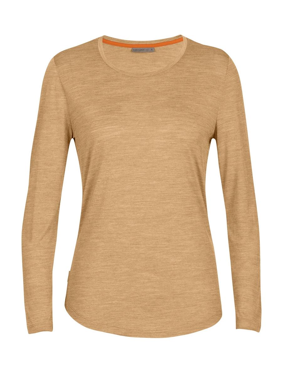 Long Sleeve Icebreaker Merino Sphere II T-Shirt Femme Kaki | FR 1642SGLO